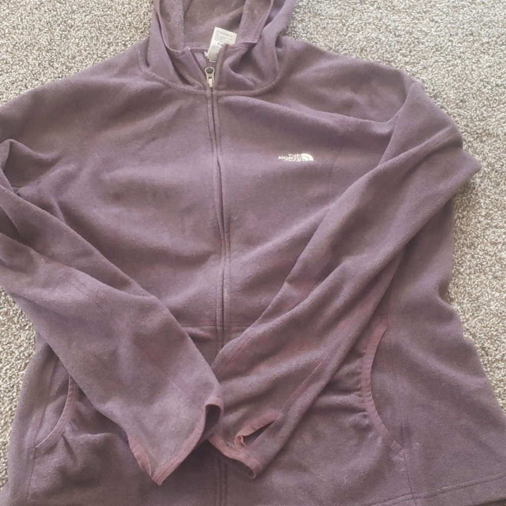 Purple north face hoodie
